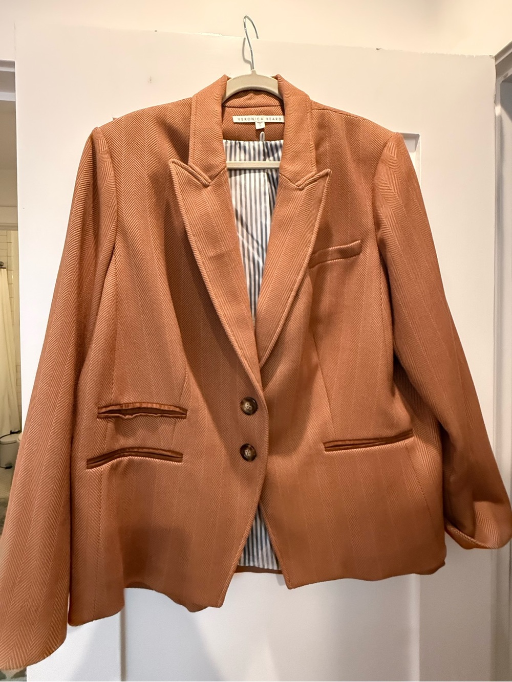 Veronica Beard Hudson Dickey Jacket in Khaki Size 18
